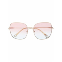 Chloé Eyewear Óculos de sol oversized - Metálico