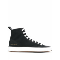 Common Projects Tênis com logo - Preto