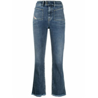 Diesel Calça jeans flare cintura alta - Azul