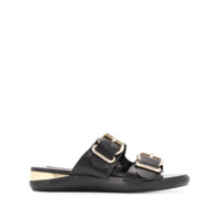 DKNY Sandália slip-on com fivela - Preto