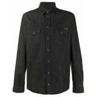 Dolce & Gabbana Camisa jeans com botões - Preto