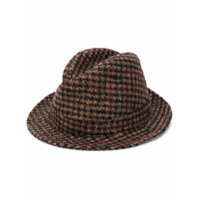 Dolce & Gabbana Chapéu fedora xadrez - Marrom