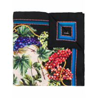 Dolce & Gabbana Echarpe de seda com estampa - Preto