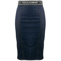 Dolce & Gabbana Saia lápis jeans - Azul