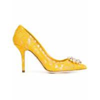 Dolce & Gabbana Scarpin de renda - Amarelo