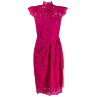 Dolce & Gabbana Vestido midi com renda - Rosa