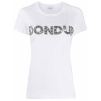 Dondup Camiseta com logo em paetês - Branco