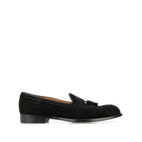 Doucal's Mocassim de couro com tassel - Preto