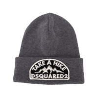 Dsquared2 Gorro com logo bordado - Cinza