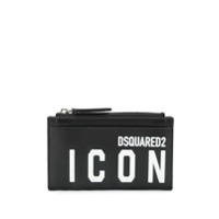Dsquared2 icon print zip purse - Preto