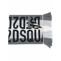 Dsquared2 jacquard logo wool scarf - Cinza
