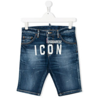 Dsquared2 Kids Short jeans Icon - Azul