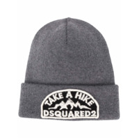 Dsquared2 logo embroidered beanie - Cinza