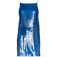 Eckhaus Latta Slip dress com paetês - Azul