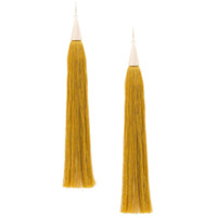 Eddie Borgo long tassel earrings - Amarelo