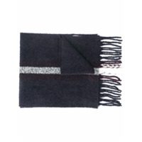 Eleventy Cachecol de tricô com listras - Azul