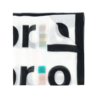 Emporio Armani logo-print scarf - Branco