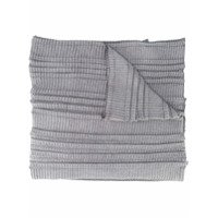 Emporio Armani pleated knit scarf - Cinza