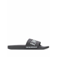 Emporio Armani Slide com logo - Preto