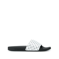 Emporio Armani Slide monogramado - Branco