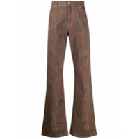Etro Calça jeans com estampa paisley - Marrom