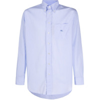 Etro Camisa listrada com bolso - Azul