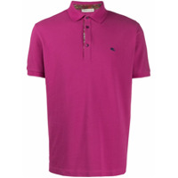 Etro Camisa polo com logo bordado - Rosa