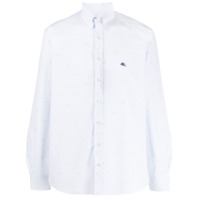 Etro Camisa xadrez com botões - Branco