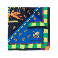 Etro Echarpe com estampa de carrossel - Azul