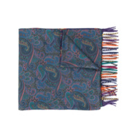 Etro Echarpe com estampa paisley - Azul
