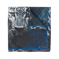 Etro leopard-print scarf - Preto
