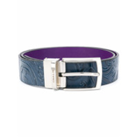 Etro paisley detail belt - Azul