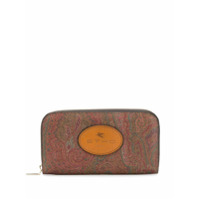 Etro paisley logo-patch wallet - Marrom