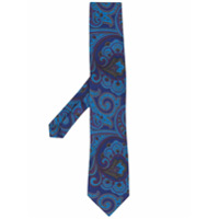 Etro paisley-pattern silk tie - Azul
