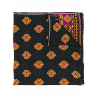 Etro printed knitted scarf - Preto