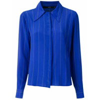 Eva Camisa de seda listrada - Azul
