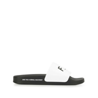 F_WD Slide com estampa de logo - Branco