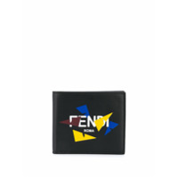 Fendi Bag Bugs print leather wallet - Preto