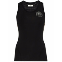 Fendi Blusa com estampa de logo - Preto