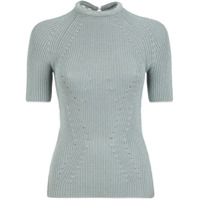 Fendi Blusa slim de tricô - Azul