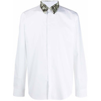 Fendi Camisa com gola contrastante - Branco