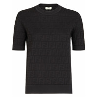Fendi Camiseta com padronagem FF - Preto