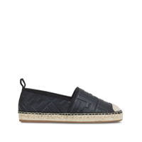 Fendi Espadrille com logo gravado - Preto