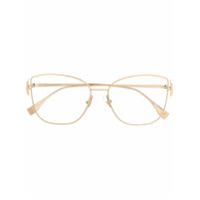 Fendi Eyewear Armação de óculos oversized - Dourado