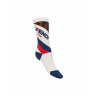 Fendi FendiMania logo socks - Branco