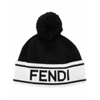 Fendi Gorro com logo bordado - Preto