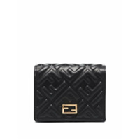 Fendi logo-embossed leather purse - Preto