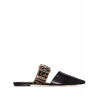 Fendi Mule Sabot com logo - Preto