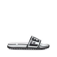 Fendi Slide com estampa de logo - Branco
