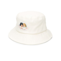 Fiorucci Angels print bucket hat - Branco